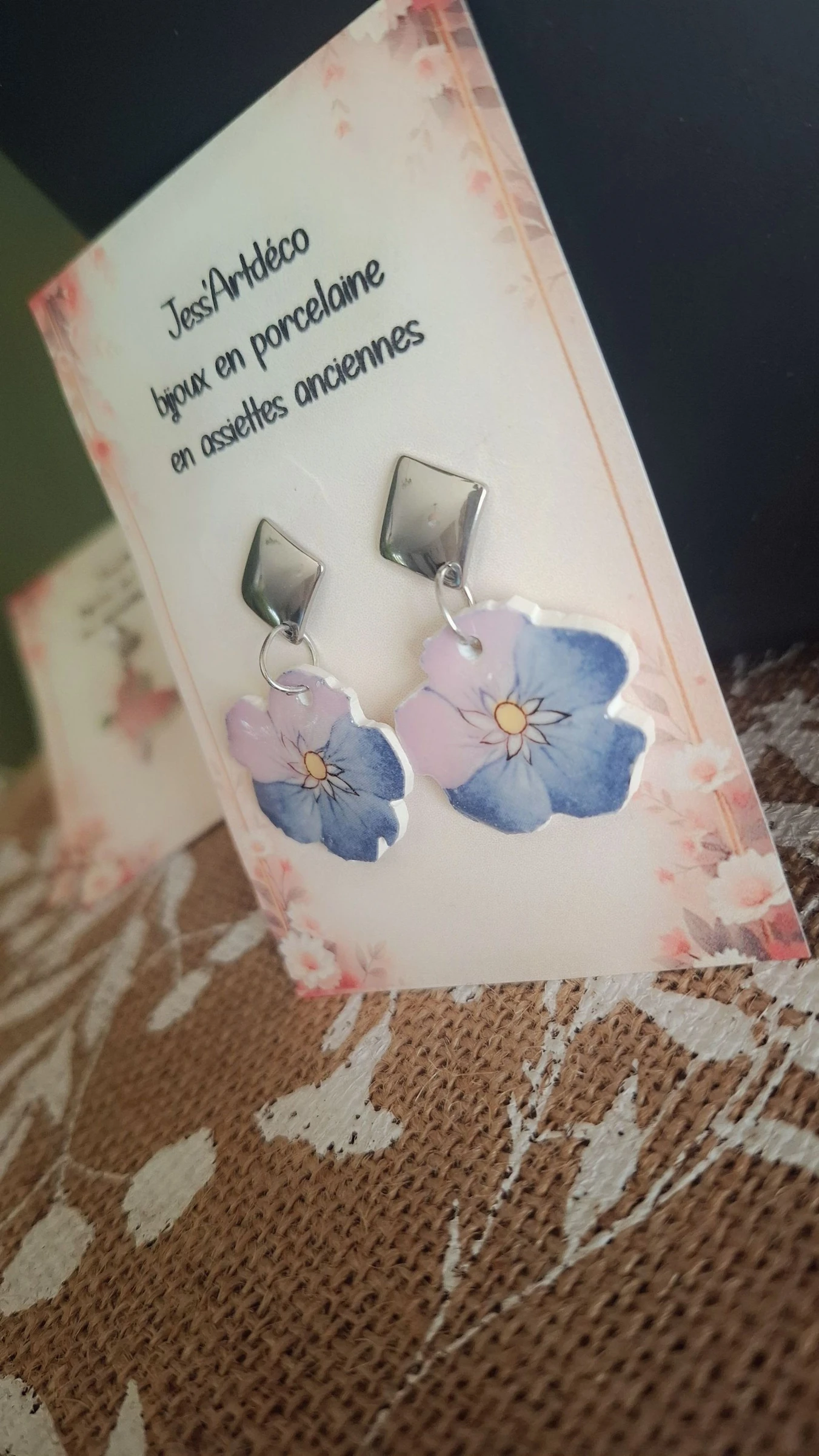 Brincos pendentes de porcelana – photo 2